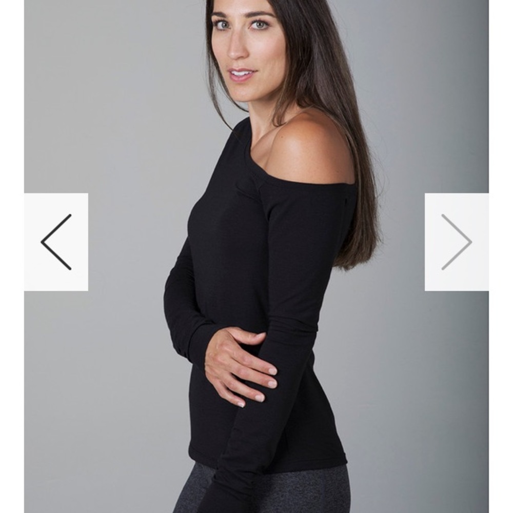 KIRA GRACE OFF SHOULDER HEATHER GREY LONG SLEEVE TOP NWT - Picture 7 of 16